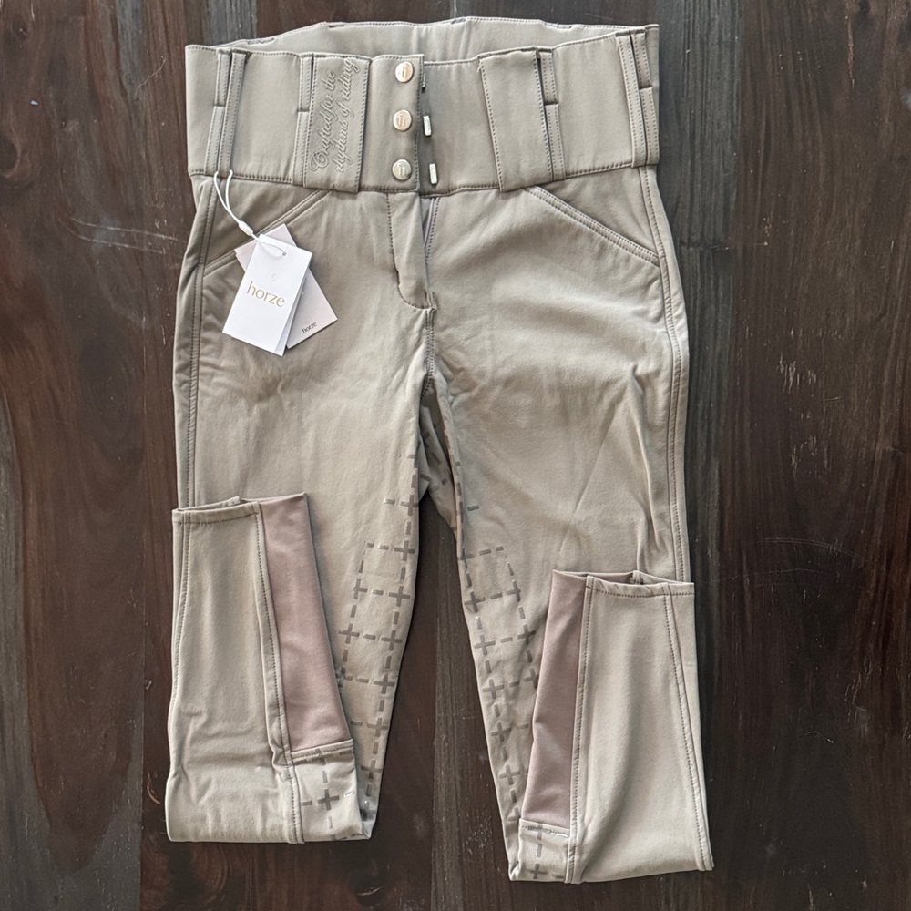 Beige Riding Breeches with Knee Patches